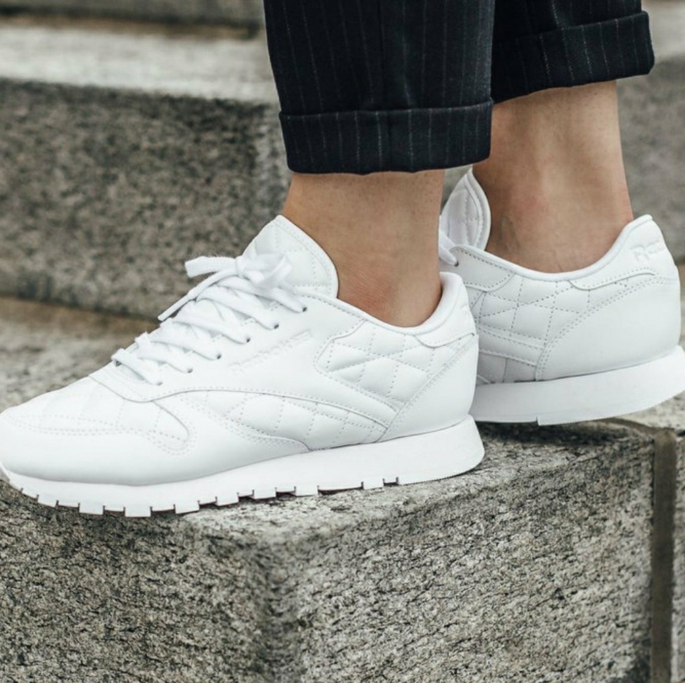 Reebok quilted pack in white